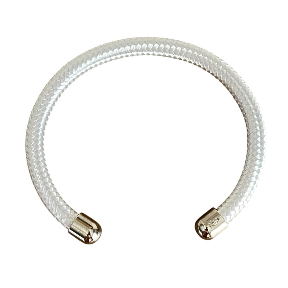 Vintage Harley Davidson Vrod Silver Plated Stainless Woven Cable Bracelet Bangle - Picture 9 of 11